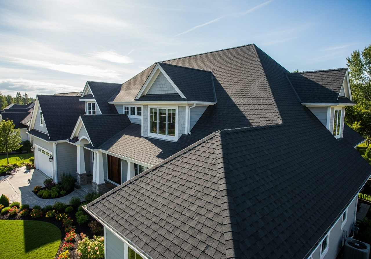 Architectural Shingle Re-Roof After Hail Claim