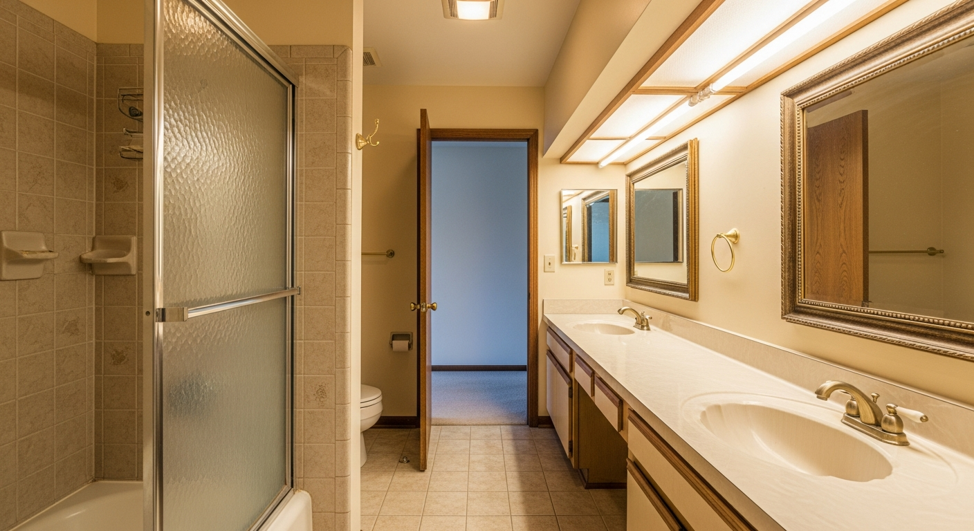 Before: Modern Luxury Master Bath