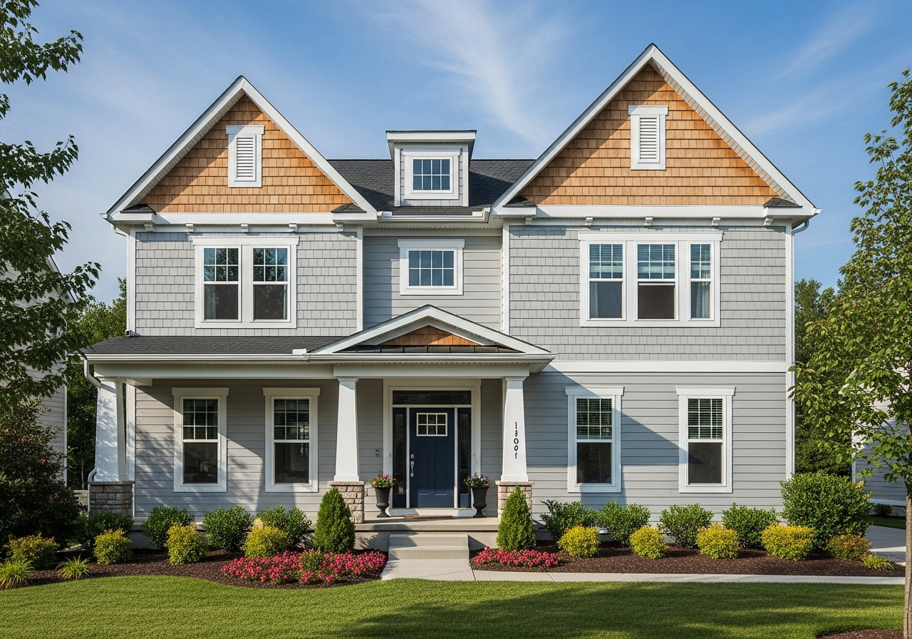 Mixed-Material Exterior Refresh — Hardie + Cedar Shake Accents