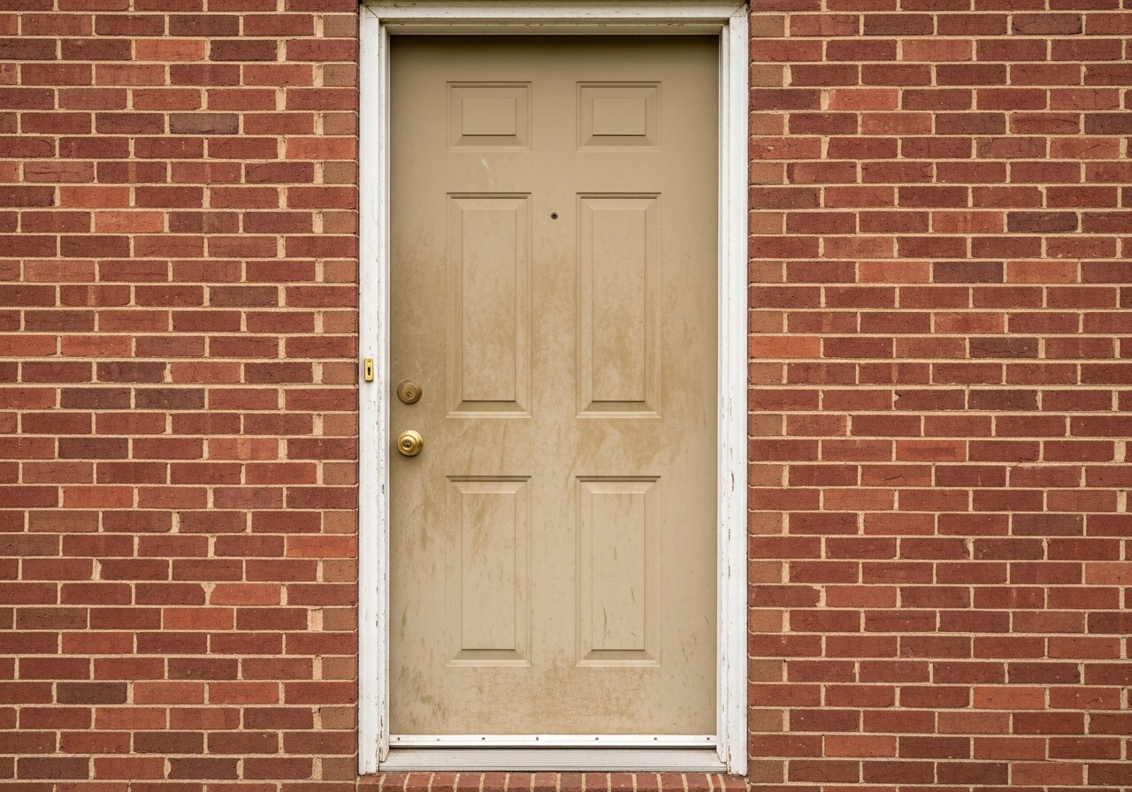 Before: Custom Mahogany Front Entry with Sidelights