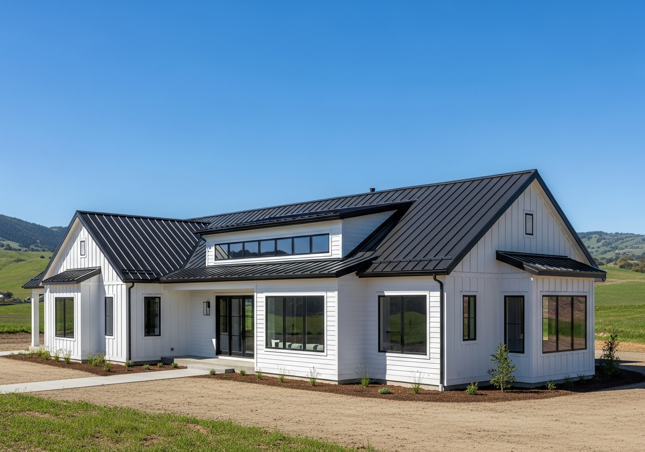 Standing-Seam Metal Roof on Rural Property